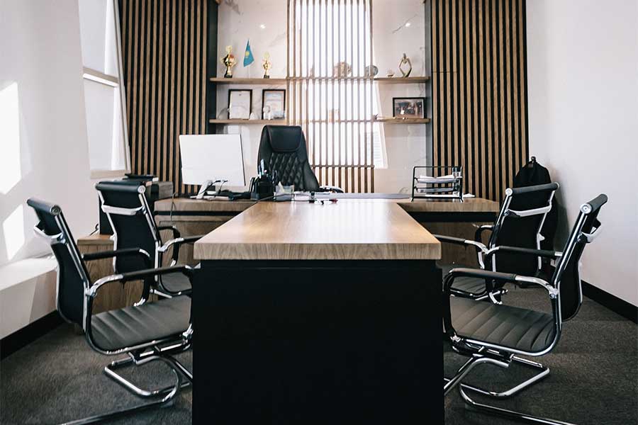 small medium organized office executive workspace hub for productivity