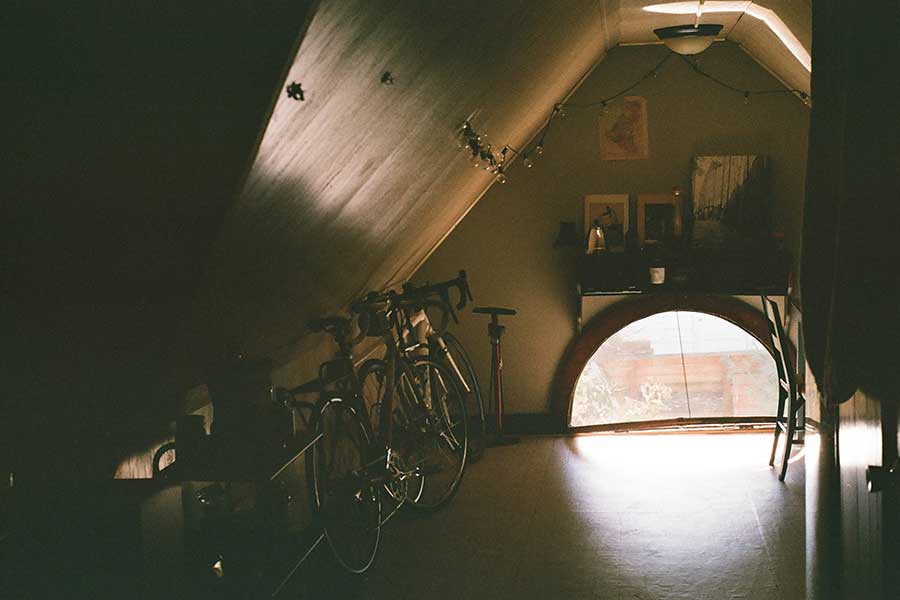 rarely-used-attic-several-road-bikes-storage-memorabilia
