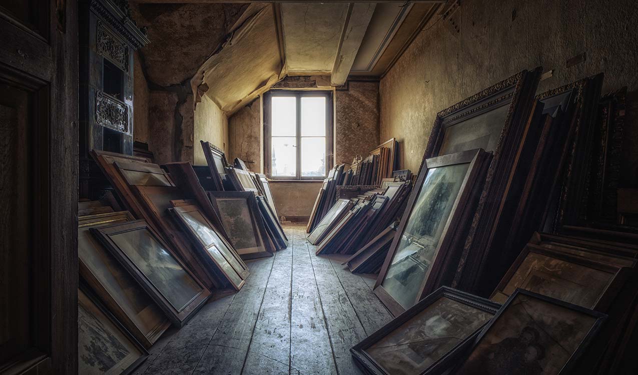 needed-declutter-for-age-worn-attic-with-several-old-paintings | The Personal Helpers